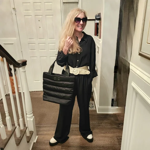 Diane Von Furstenberg Ex Cond & Pro Cleaned Silk Jumpsuit W/ Pockets, Large, $75 - Picture 9 of 14